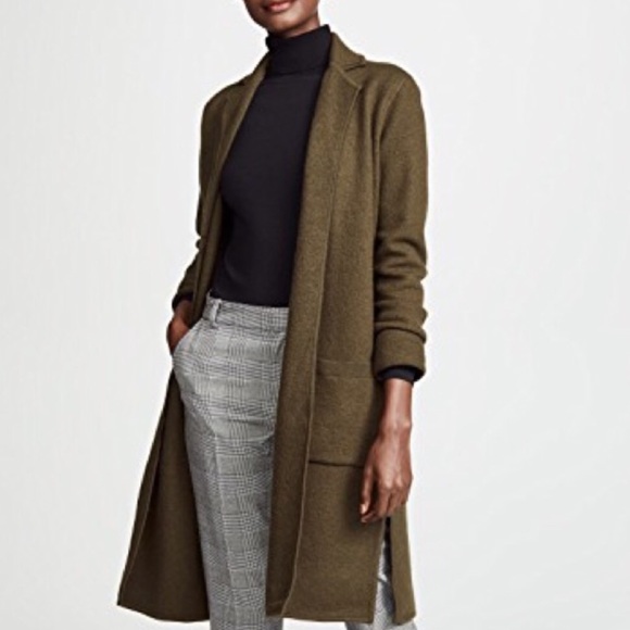 Sold Olive Green Camden Sweater Wool Coat XXS - Picture 5 of 8